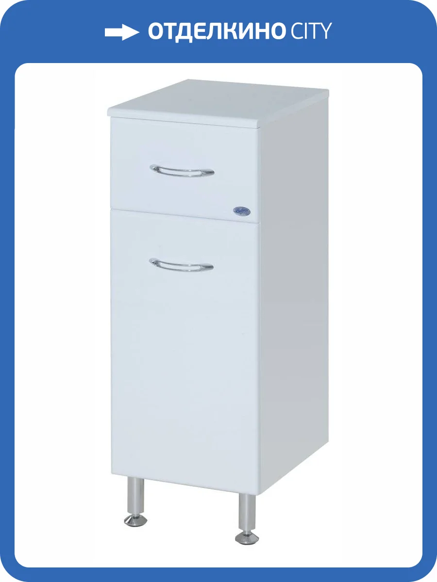 Тумба Bellezza Тумба Напольная 30 1 ящ. L/R Белый б/к фото 3