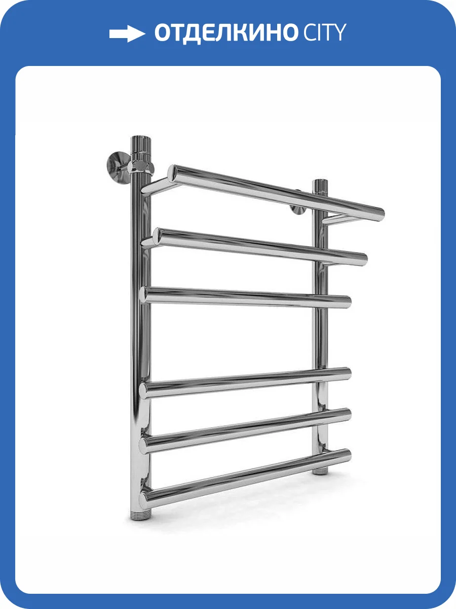 Полотенцесушитель водяной Indigo Just Shelf LJSHW60-50 60x55 Серебристый фото 2