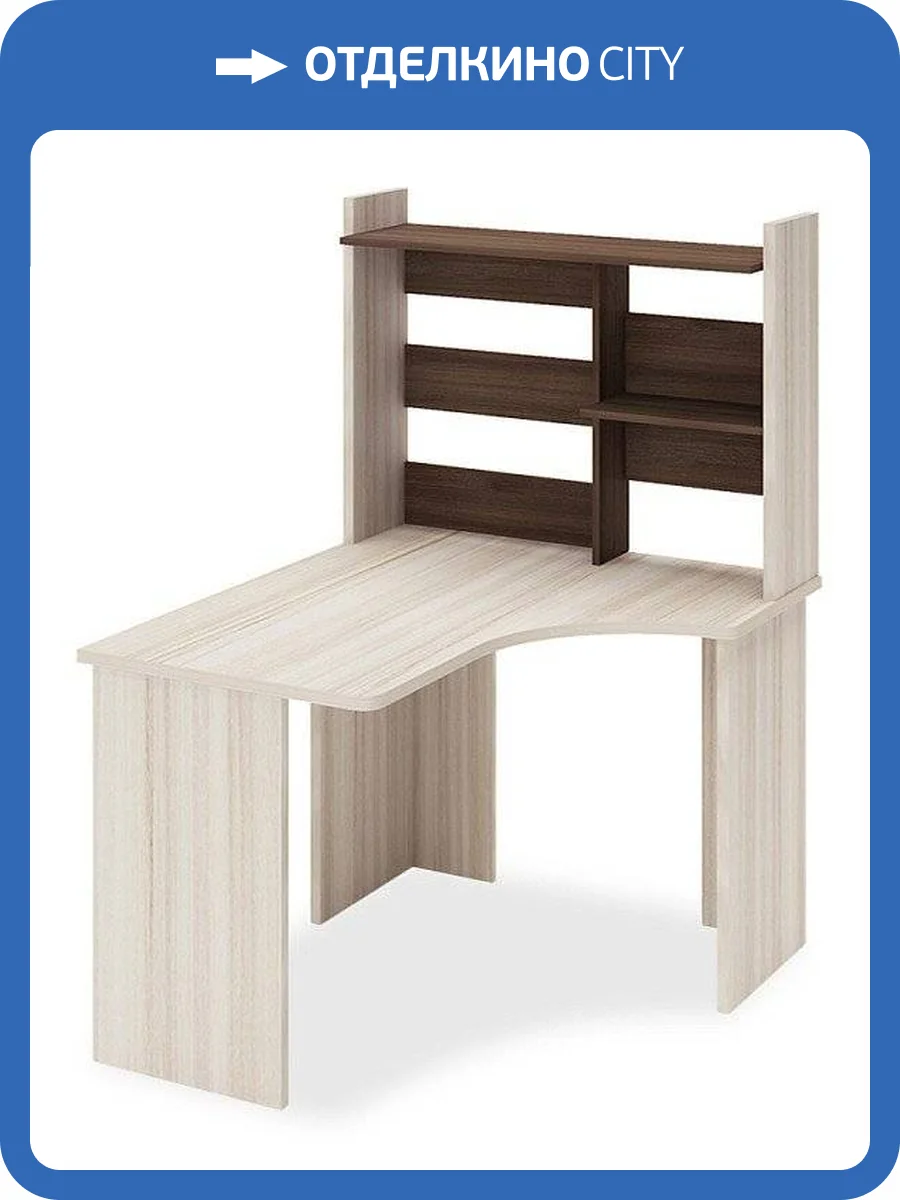 Стол компьютерный Merdes Домино Lite MER_SKL-Ugl120-NKL-100-bez-tumby-KSH-CH-PRAV фото 2