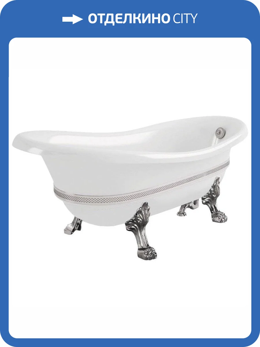 Ванна из искусственного камня Migliore Bella 26990 170x80 хром фото 3