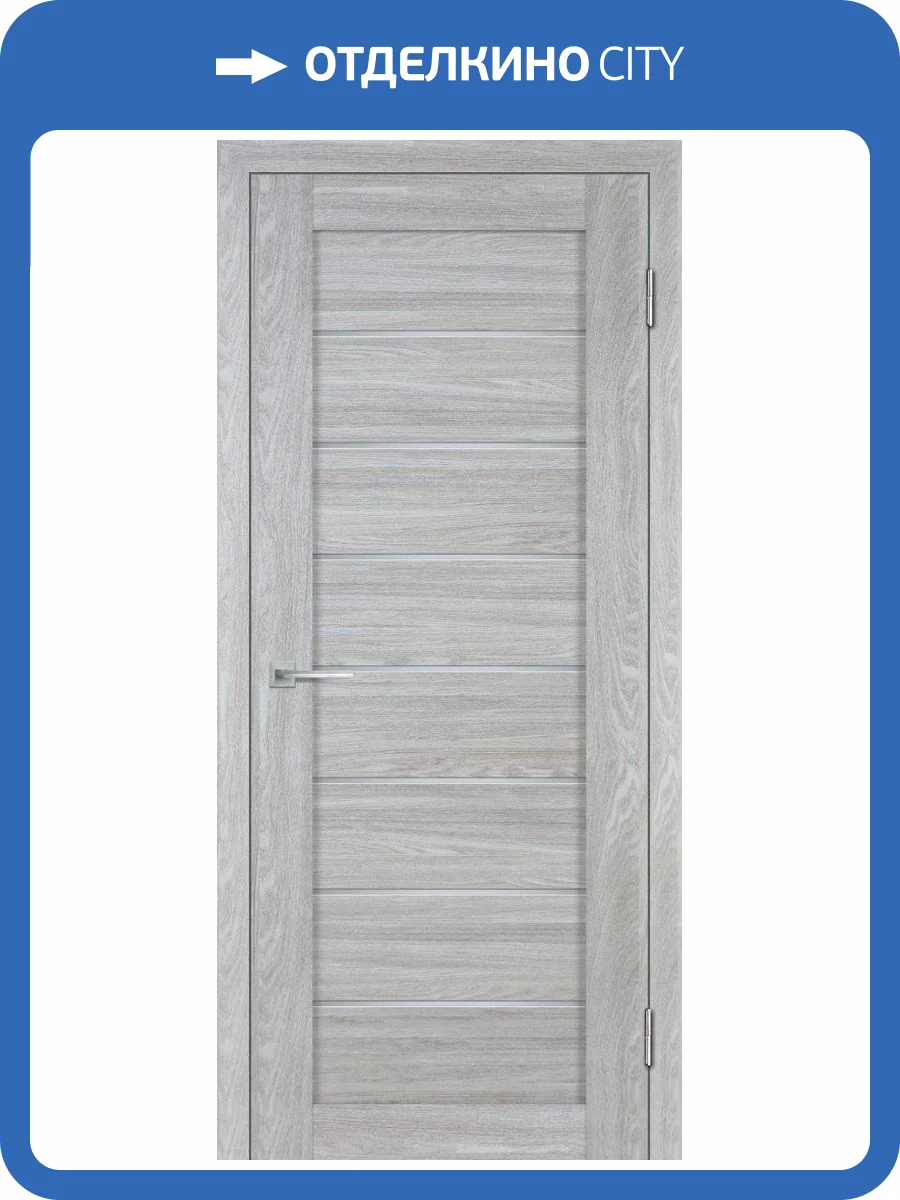 Межкомнатная дверь Лайт 08 3D, остеклённая, нордик 900x2000 фото 2