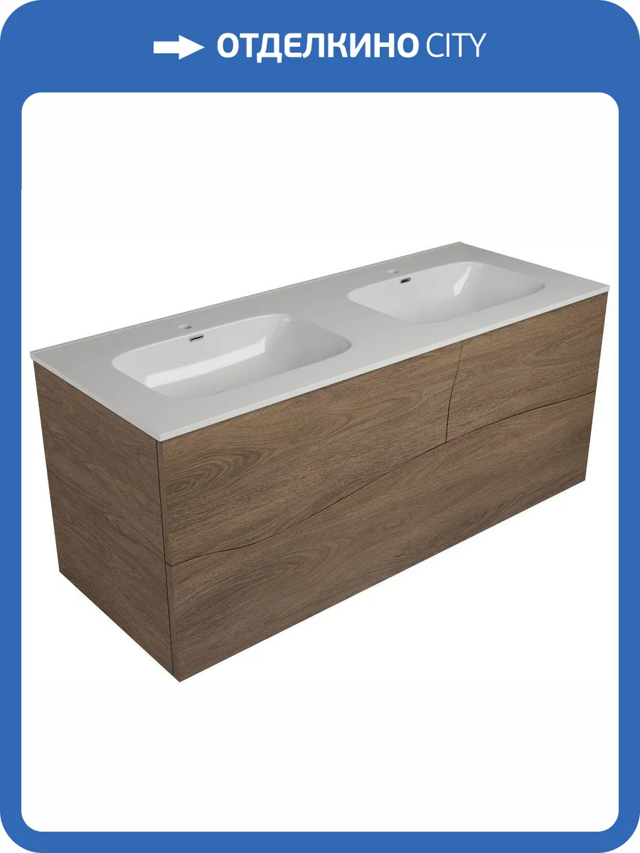 Тумба с раковиной Allen Brau Glority 1.35004.NW дуб антик, 120x51.9 фото 5