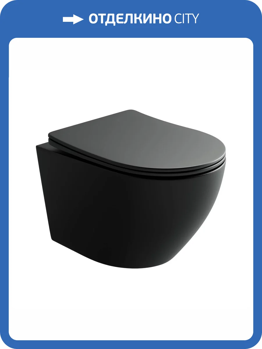 Унитаз подвесной Ceramica Nova Uno CN11001MB Rimless черный матовый фото 2