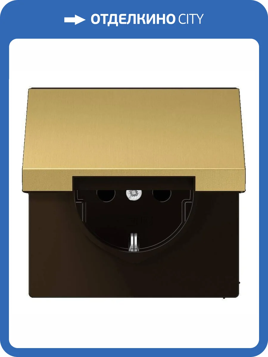 Розетка с заземлением с крышкой Jung LS 990 Classic ME1520KLC фото 2