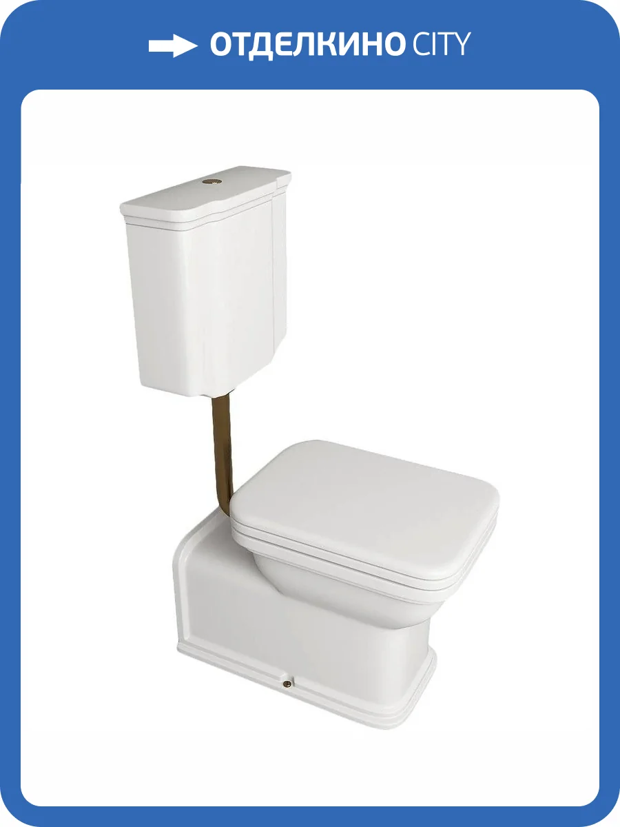 Унитаз Kerasan Waldorf со средним бачком, бронза фото 5