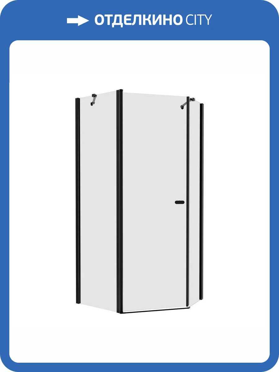 Душевое ограждение NEW TRENDY NEW SOLEO BLACK 100x80x195 K-0614 (черный) фото 7