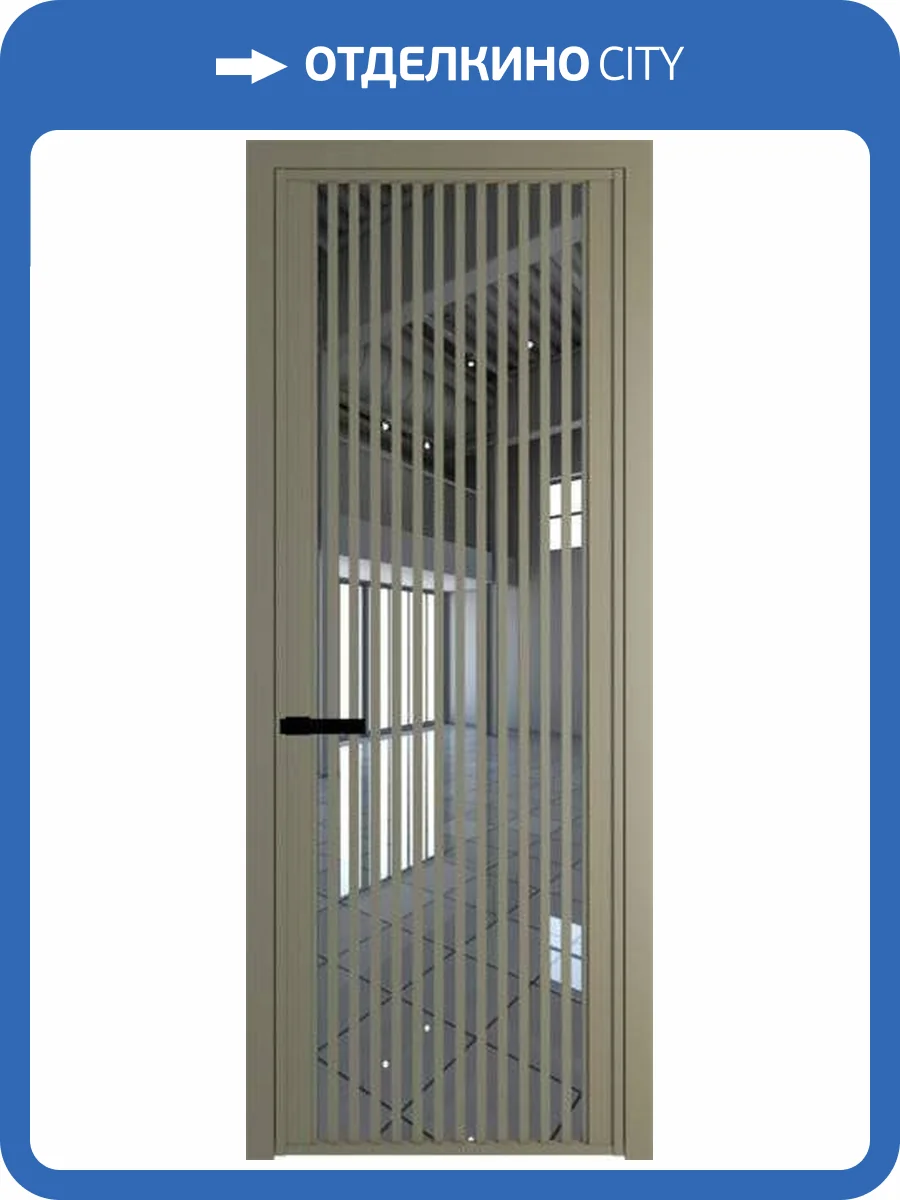 Межкомнатная дверь Profil Doors 3 AGP цвет профиля Шампань, стекло безопасное 6 мм зеркало 600x2000 фото 2