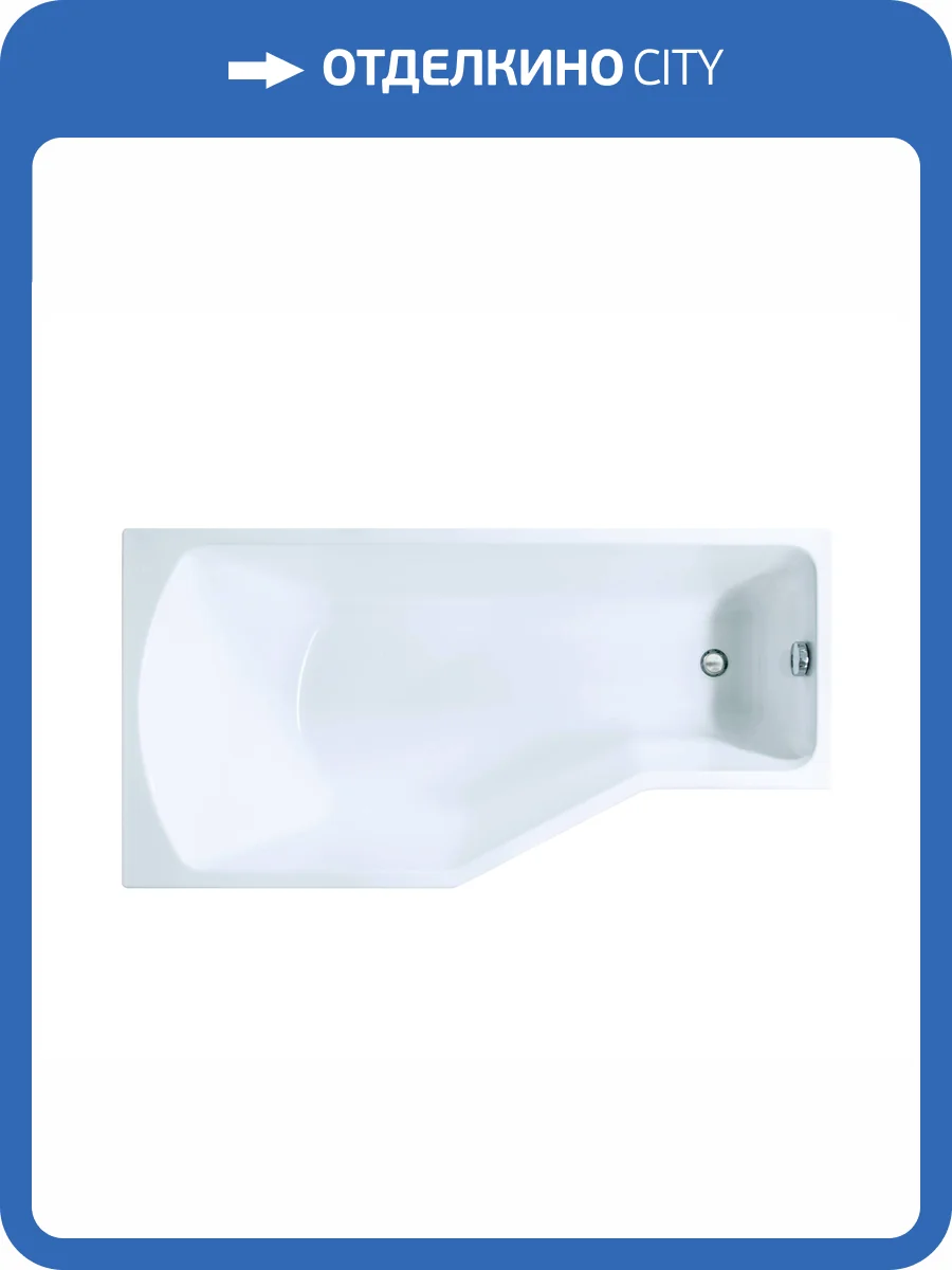 Акриловая ванна Creto Karmen 33-15075L левая, белая, без каркаса, 150x75 фото 10