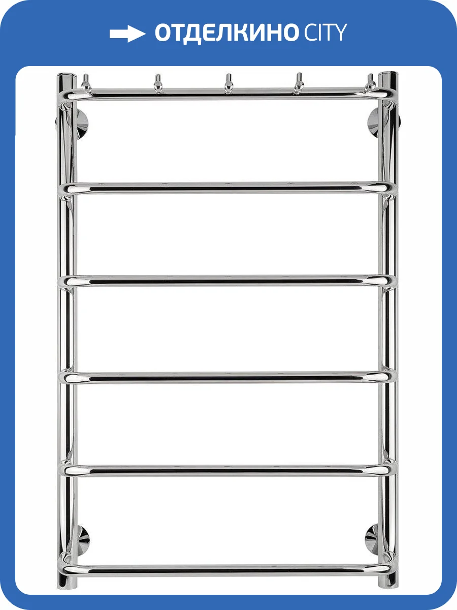 Полотенцесушитель водяной Secado Мерида 1 К 80x50, хром, с комплектом подключения фото 6