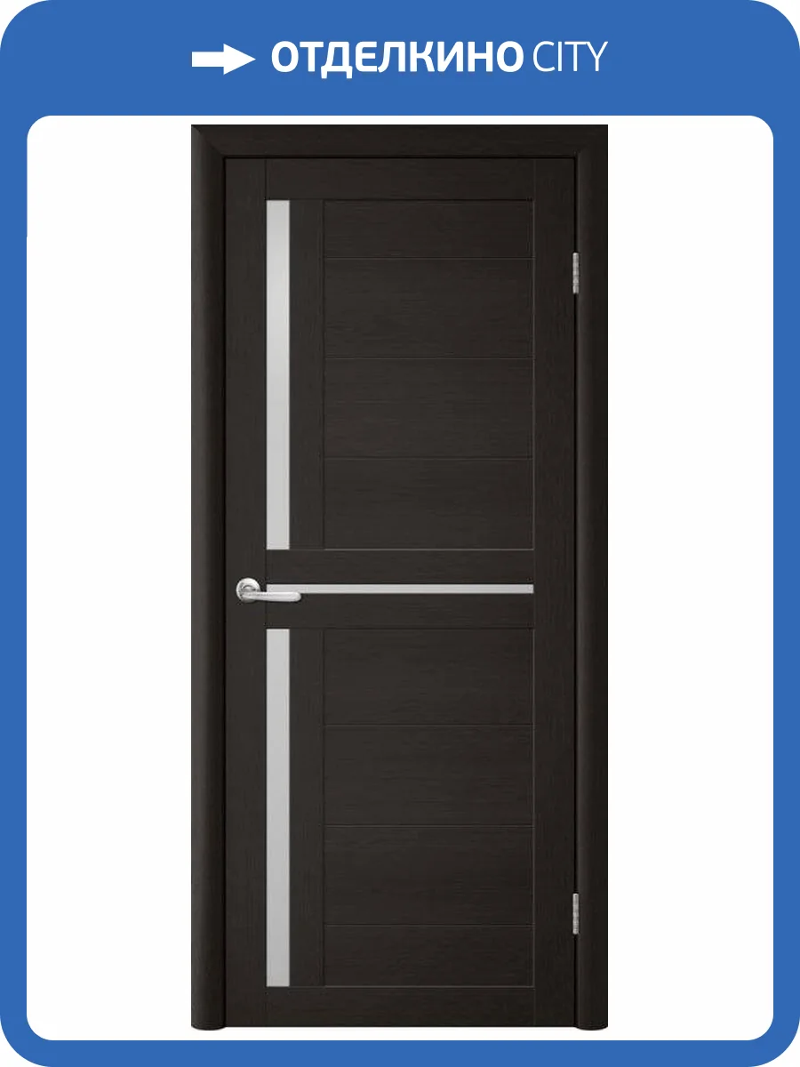 Межкомнатная дверь Albero Т-5 остеклённая лиственница тёмная мателюкс 800x2000 фото 2