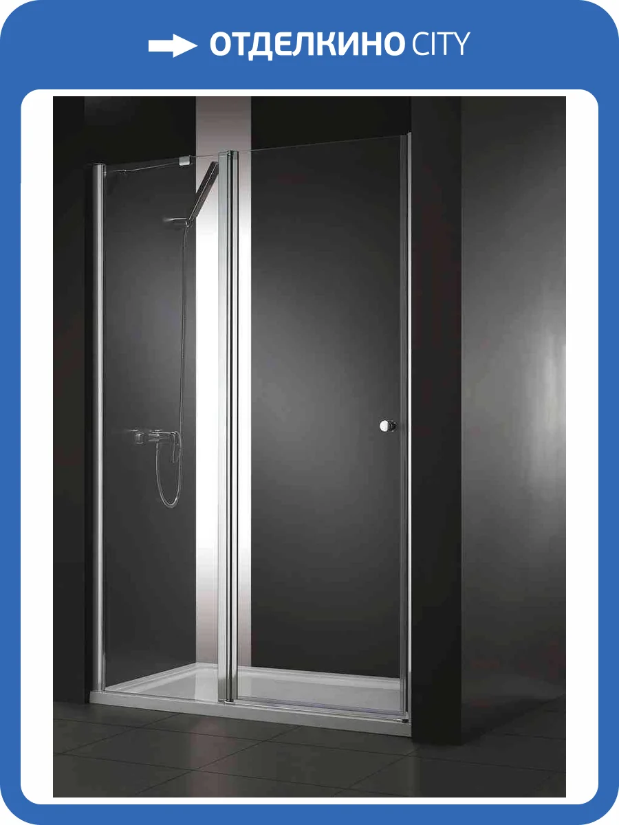 Душевая дверь в нишу Cezares ELENA-W-B-12-120-C-Cr профиль хром, стекло прозрачное, 120x195 фото 6