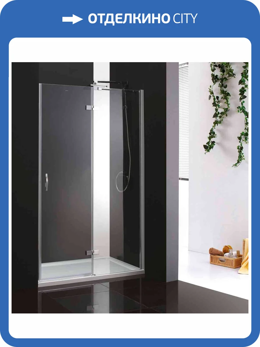 Душевая дверь в нишу Cezares BERGAMO-W-B-12-100-C-Cr-R профиль хром, стекло прозрачное, 100x195 фото 3