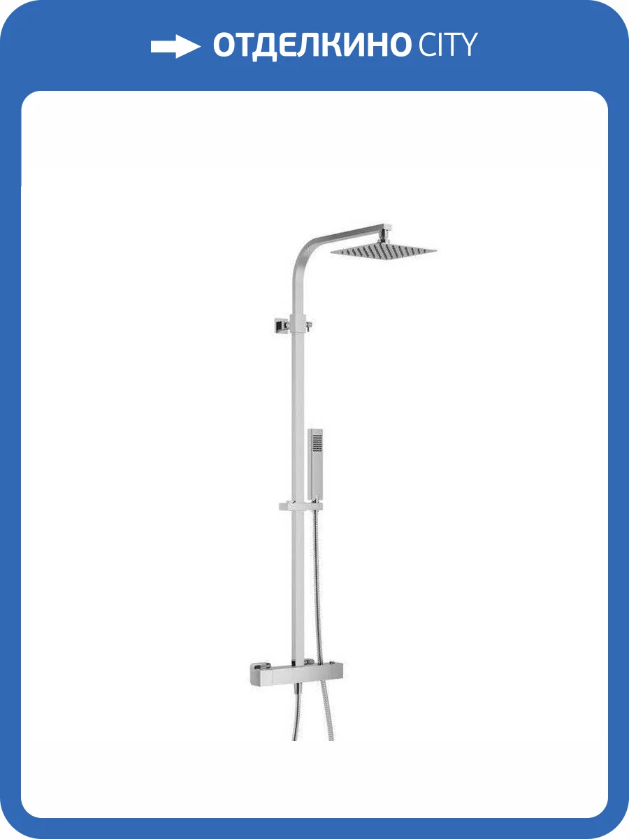 Душевая система Excellent Rain ARAC.SY.108CR Termo Square, хром, с термостатом фото 4