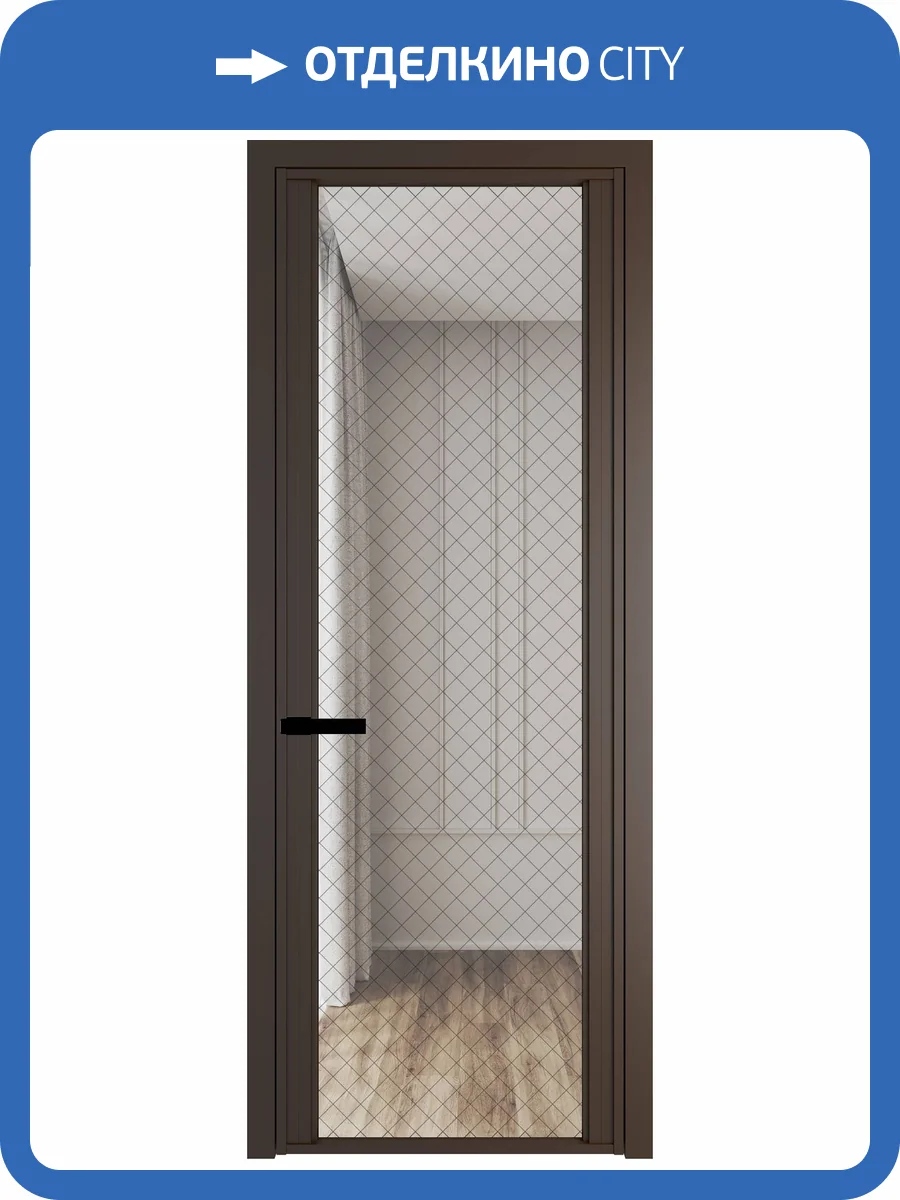 Межкомнатная дверь Profil Doors 2 AGP цвет профиля Деорэ, стекло безопасное 6 мм ромб черный 700x2000 фото 2