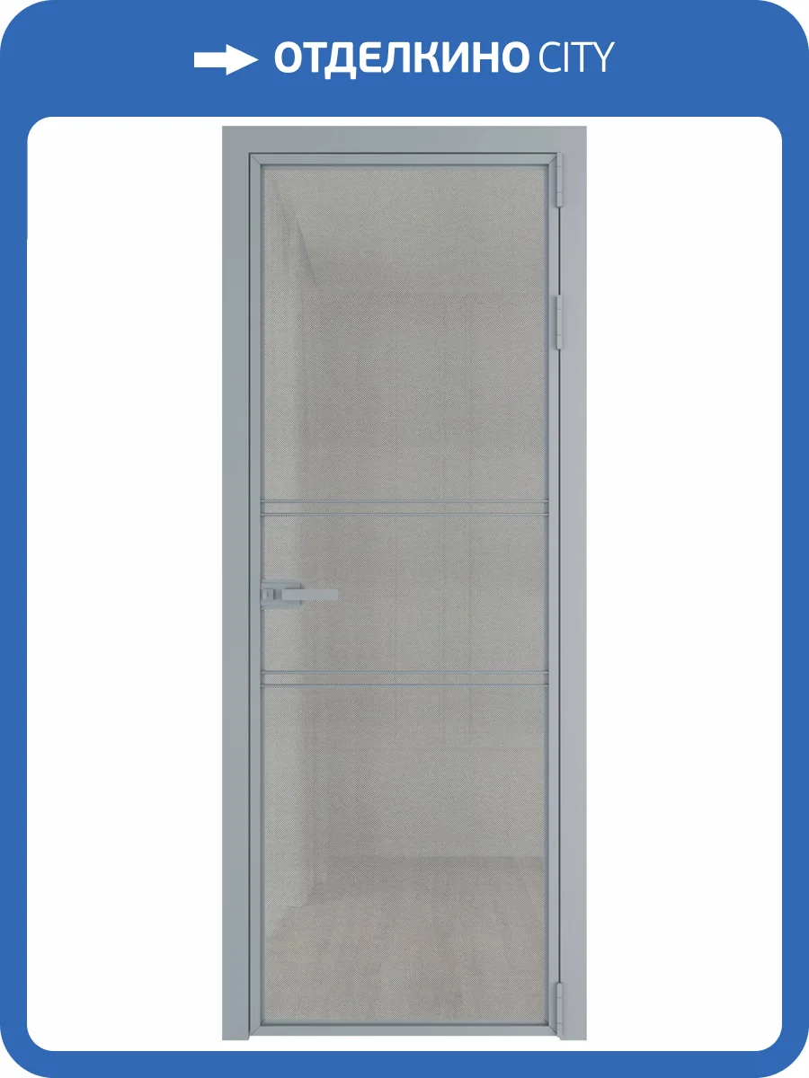 Межкомнатная дверь Profil Doors 2 AX цвет профиля Серебро, стекло безопасное 6 мм рэте 600x2000 фото 2