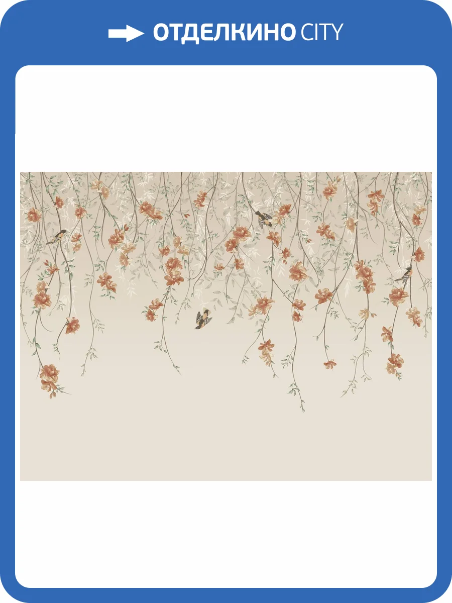 Фреска Ortograf Chinoiserie 33932 Delicate flowers Кракелюр Серебро FK-S фото 2