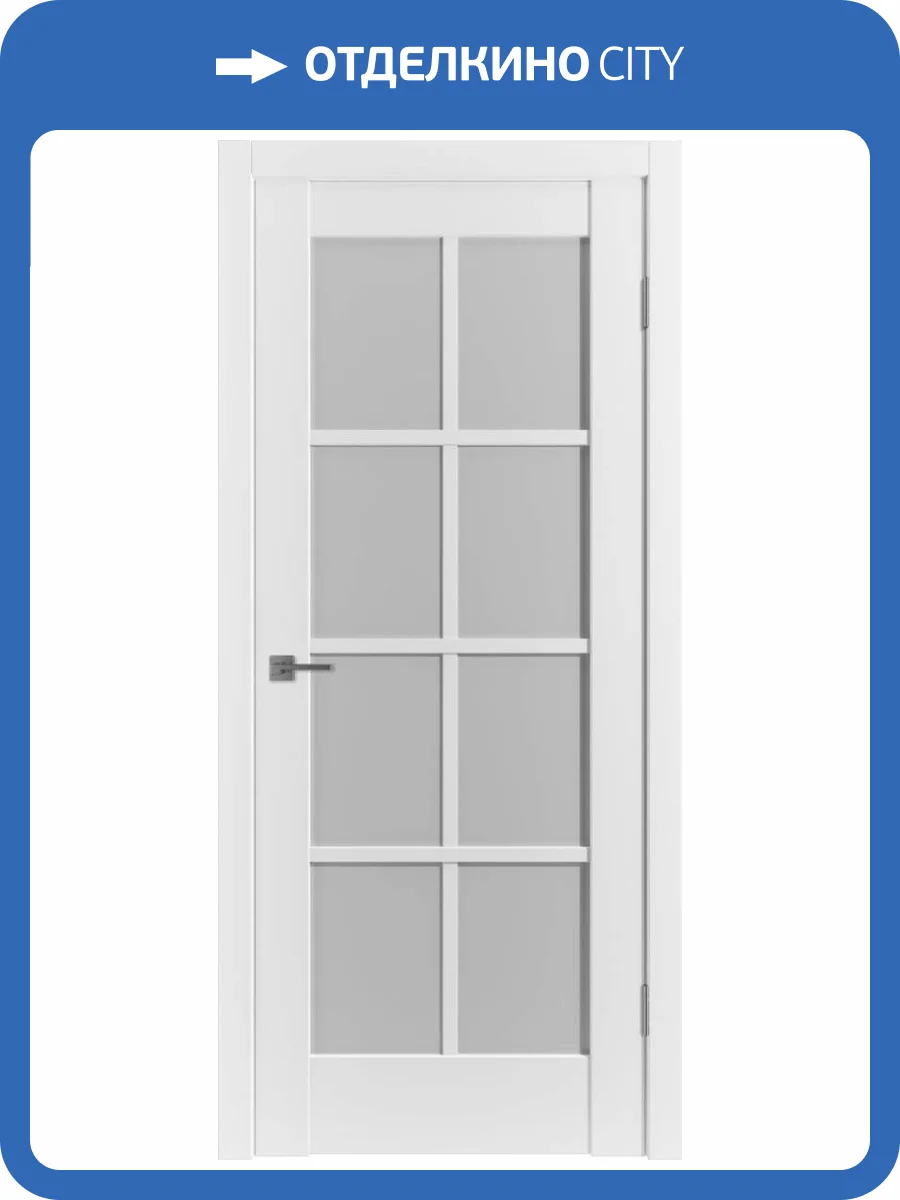 Межкомнатная дверь Владимирская Фабрика Дверей Emalex ER1 Emalex Ice стекло White Cloud 800x2000 фото 2