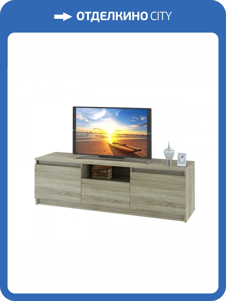Тумба НК-Мебель Ларго для ТВ Дуб Сонома фото 2