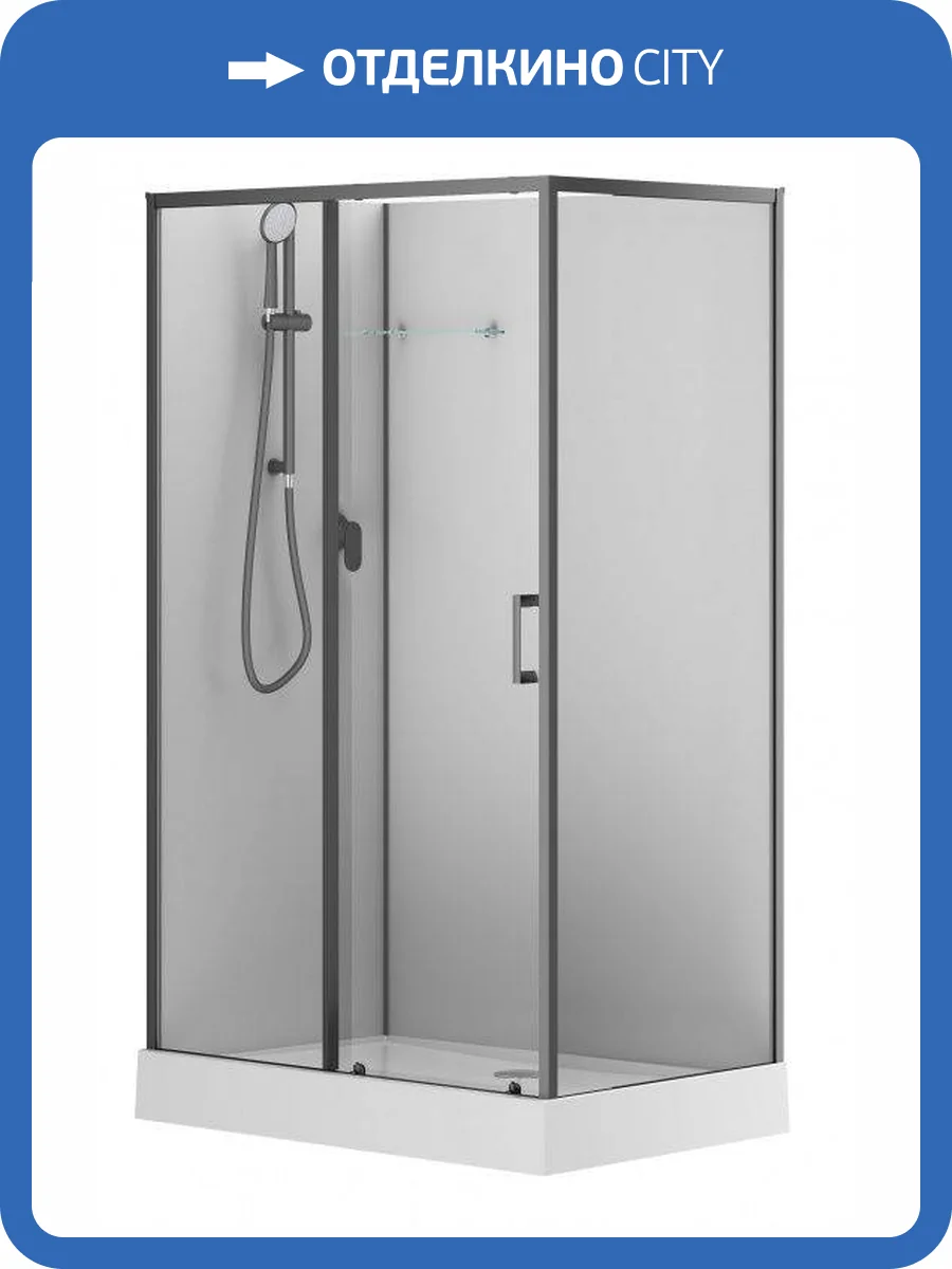 Душевая кабина Aquanet Passion EVO 282012 левая, профиль черный, 1200х800 фото 3