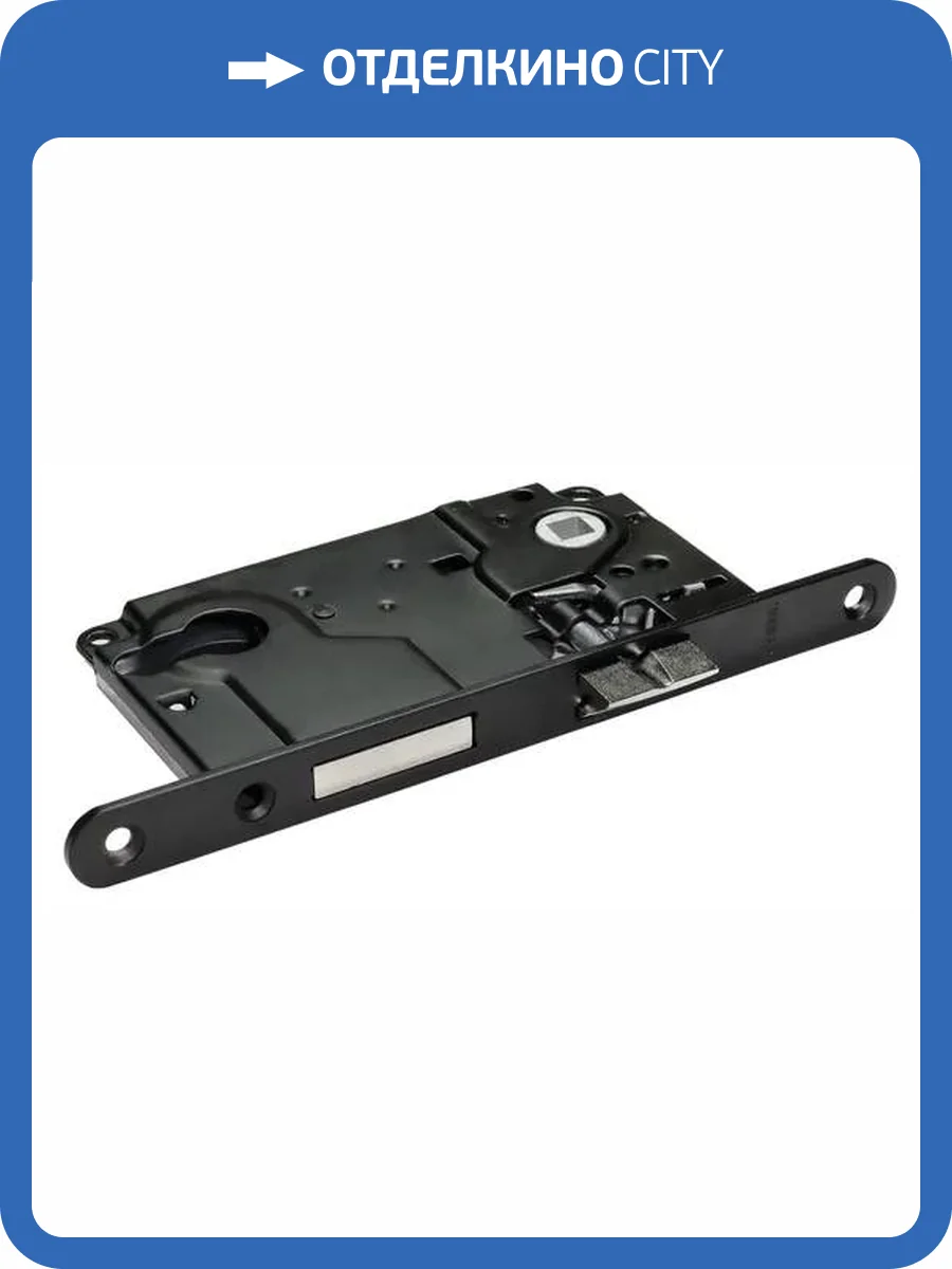 Замок с ригелем под цилиндр Morelli L1885 BL цвет - черный фото 2