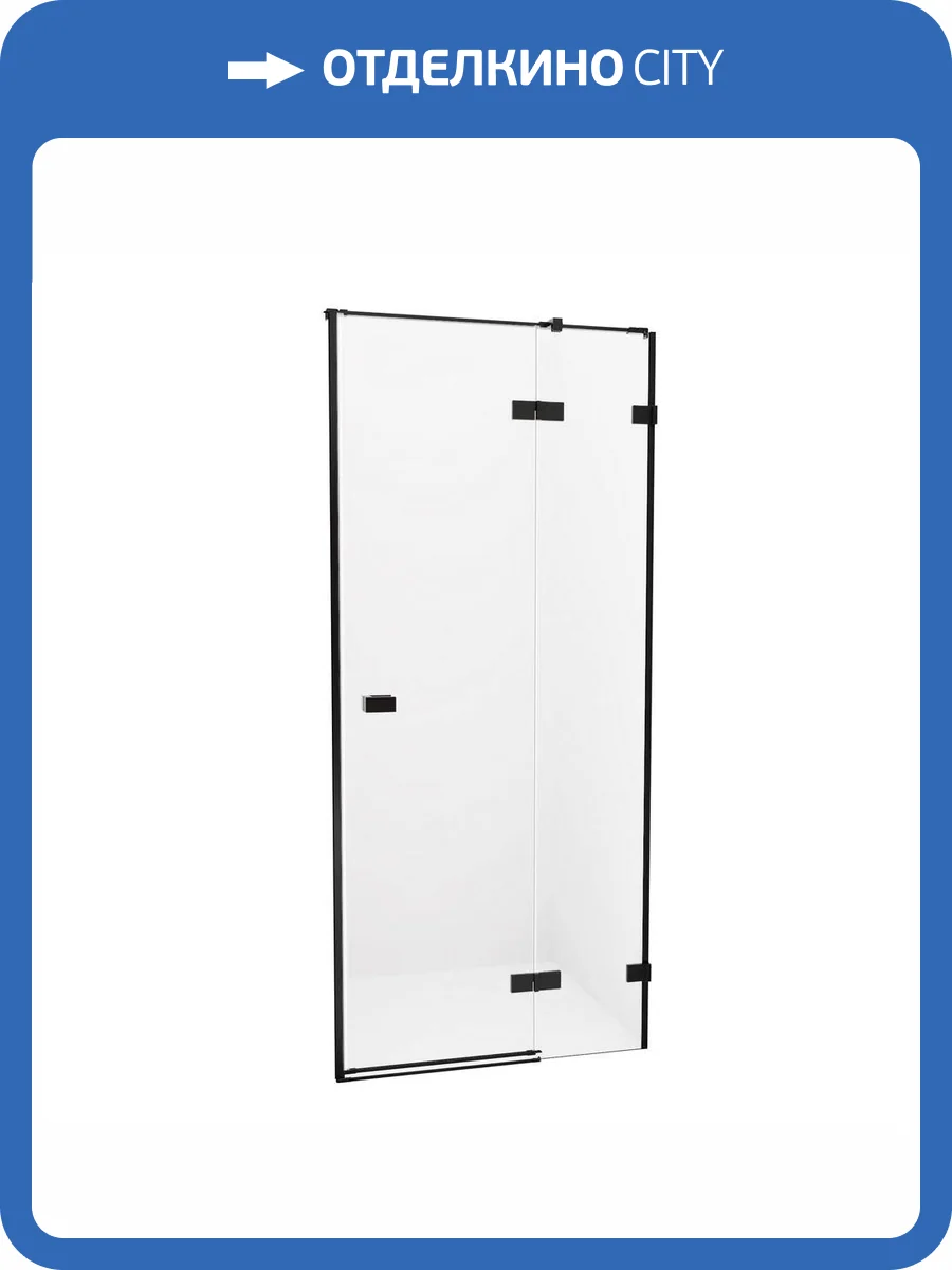 Дверь в нишу NEW TRENDY AVEXA BLACK 100x200 EXK-1551 (черный) фото 11