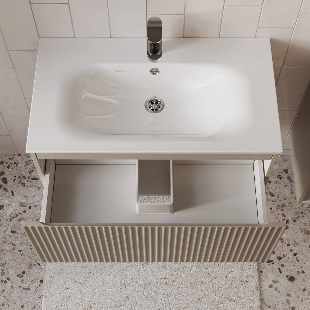 Тумба с раковиной Terminus Sicilia SIC10801200501O капучино, 80x38 фото 2