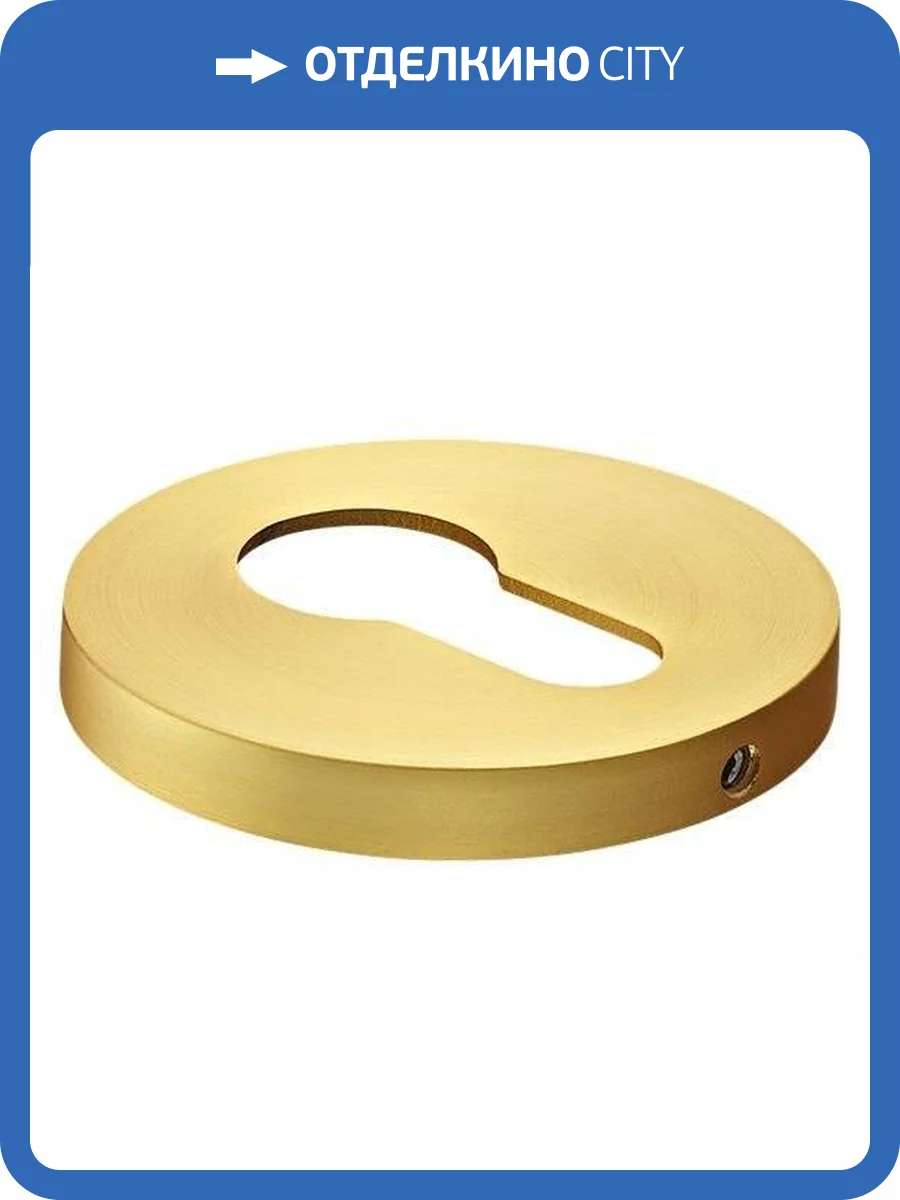 Дверная накладка Morelli MH-KH-R6 MSG матовое сатинированное золото фото 2