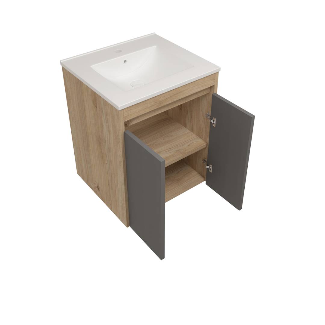 Фасад для тумбы Watersense Milana W00964 графит, 50 см фото 2