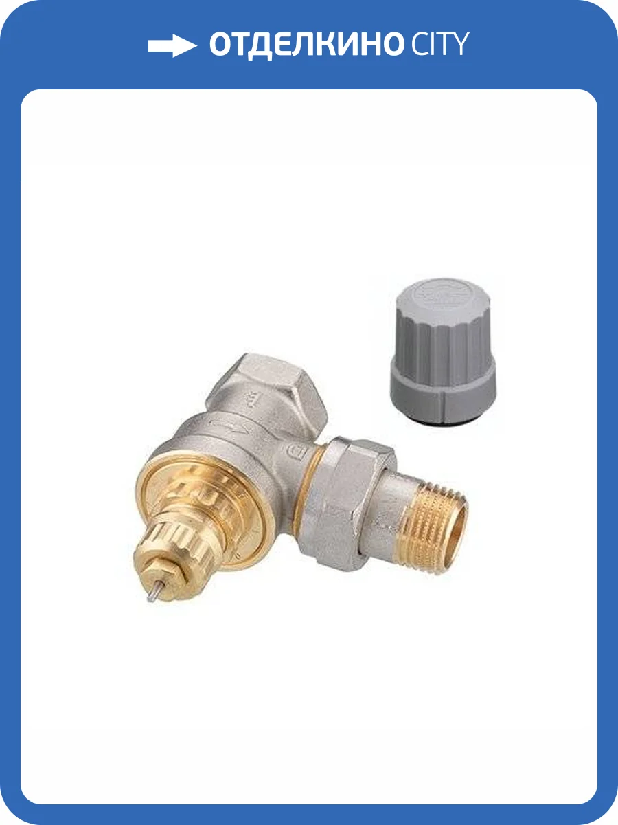 Клапан терморегулирующий Danfoss радиаторный, RTR-G Ду15, 1/2 , угловой никелированный (для однотрубной системы) фото 2