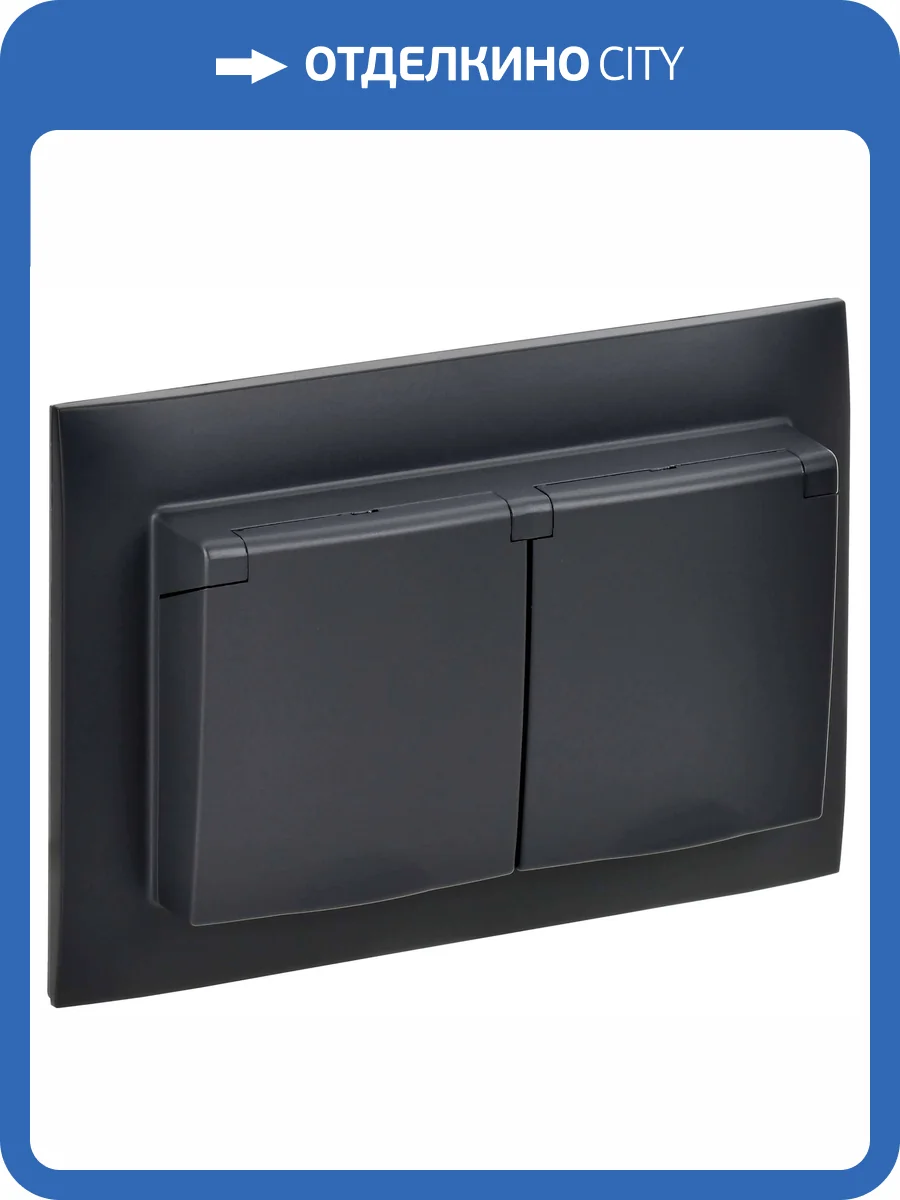 Розетка 2-местная с крышкой IEK Skandy SK-R26-16-44-K02-F черный фото 7