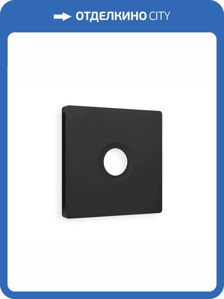 Лицевая панель для TV розетки Ambrella Volt Alfa AP8130 черный матовый фото 3