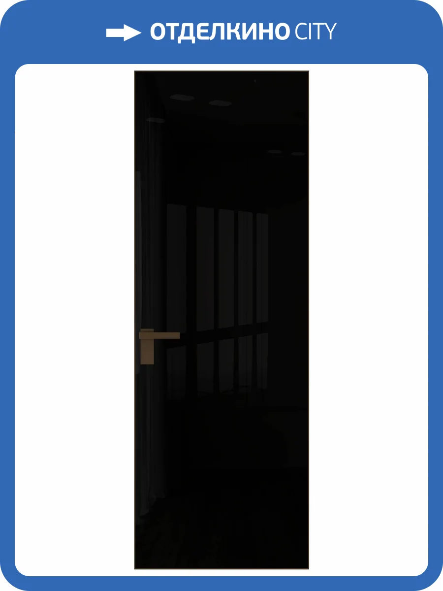 Межкомнатная дверь Profil Doors 1 AGK цвет профиля Деорэ, стекло безопасное 4 мм lacobel черный лак 800x2000 фото 2