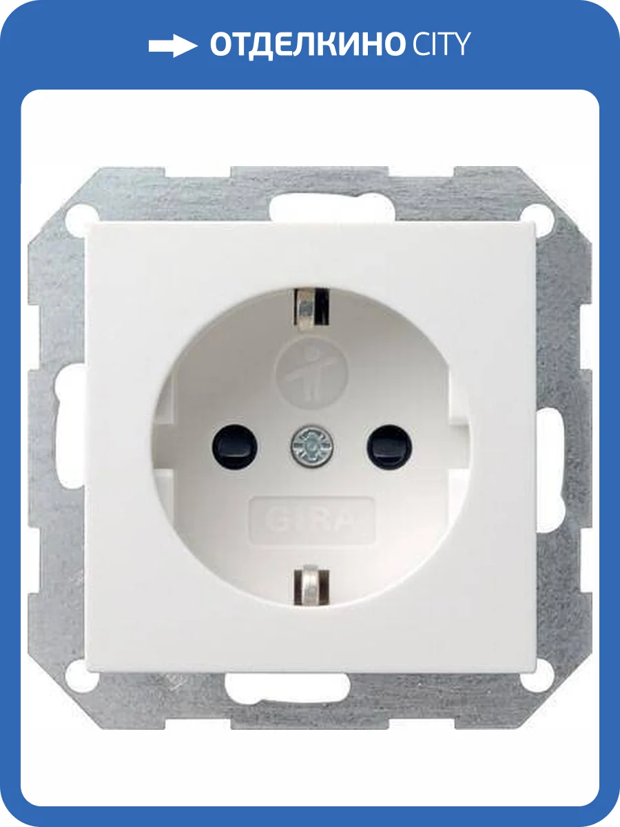 Розетка Gira System 55 Schuko с/з со шторками 16A 250V безвинтовой зажим чисто-белый глянцевый 045303 фото 2