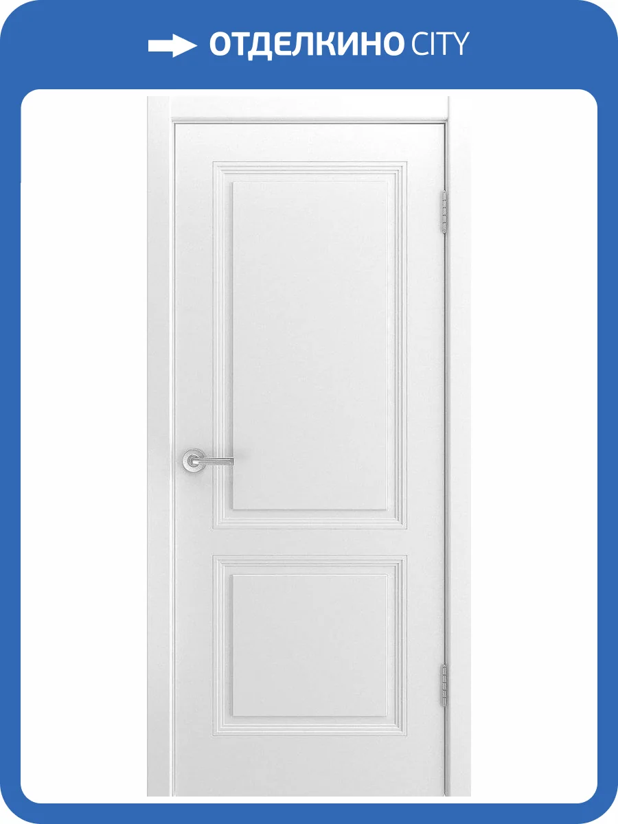 Межкомнатная дверь эмаль Шейл Дорс Беллини-222, глухая, белый 900x2000 фото 2