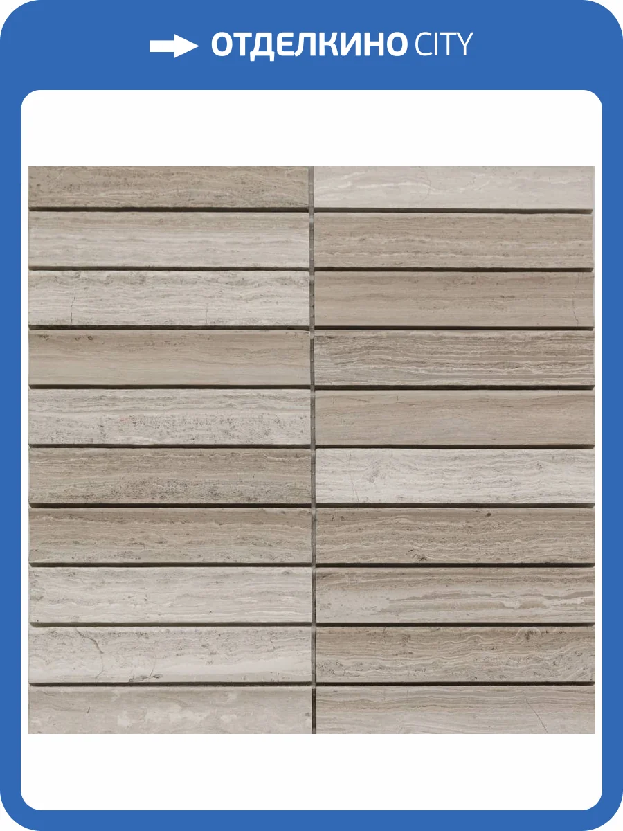 Мозаика Pixel Mosaic Венеция PIX347 White Wooden Concave (3x15.1) 30.5x31.8 фото 3