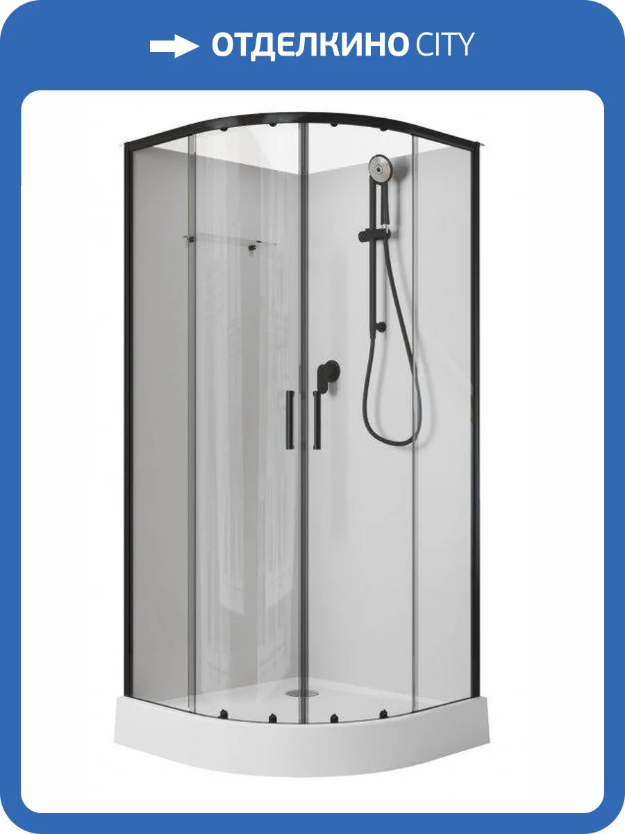 Душевая кабина Aquanet Passion EVO 282010 профиль черный, 1000х1000 фото 5