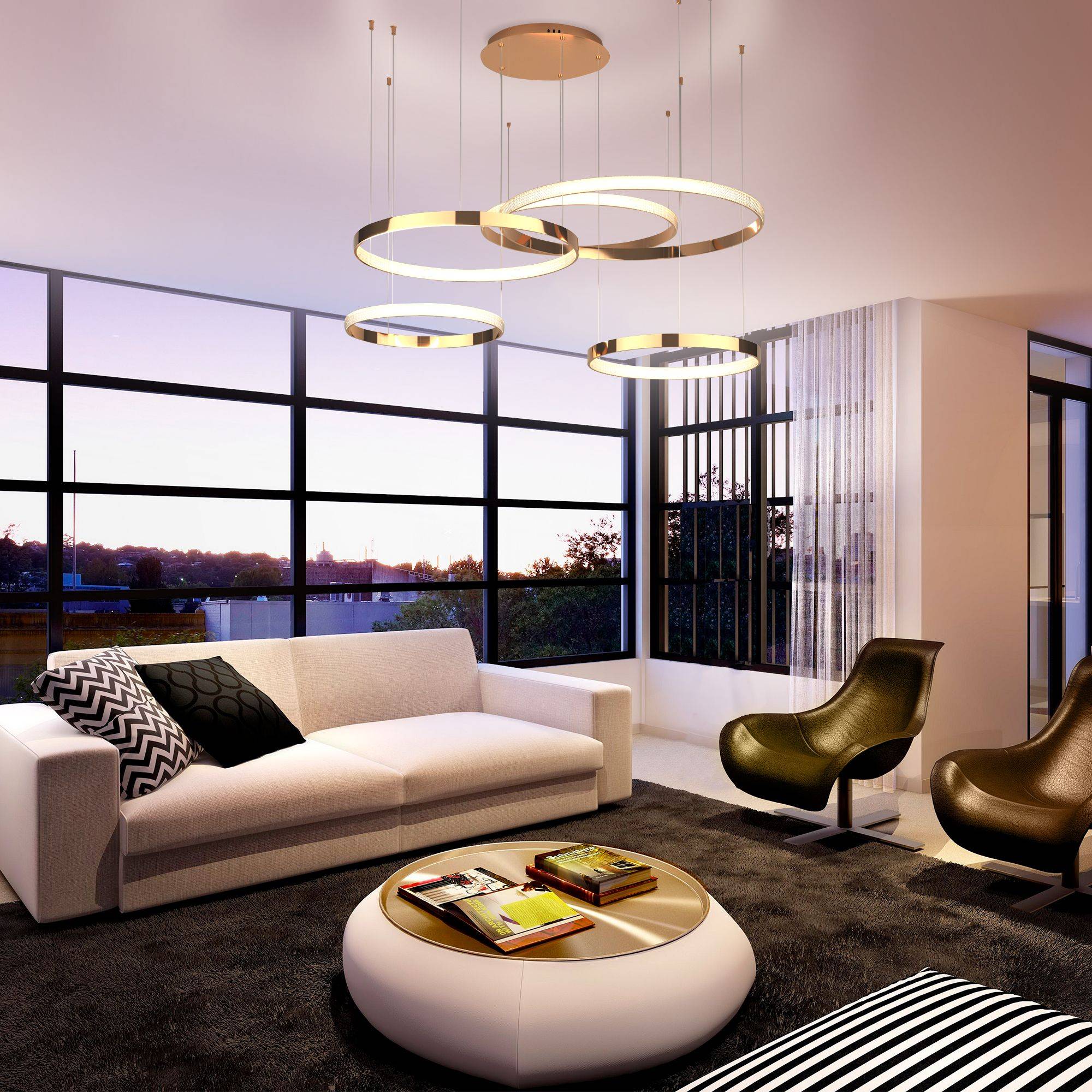 Подвесной светодиодный светильник Eurosvet Posh 90175/5 медный фото 3