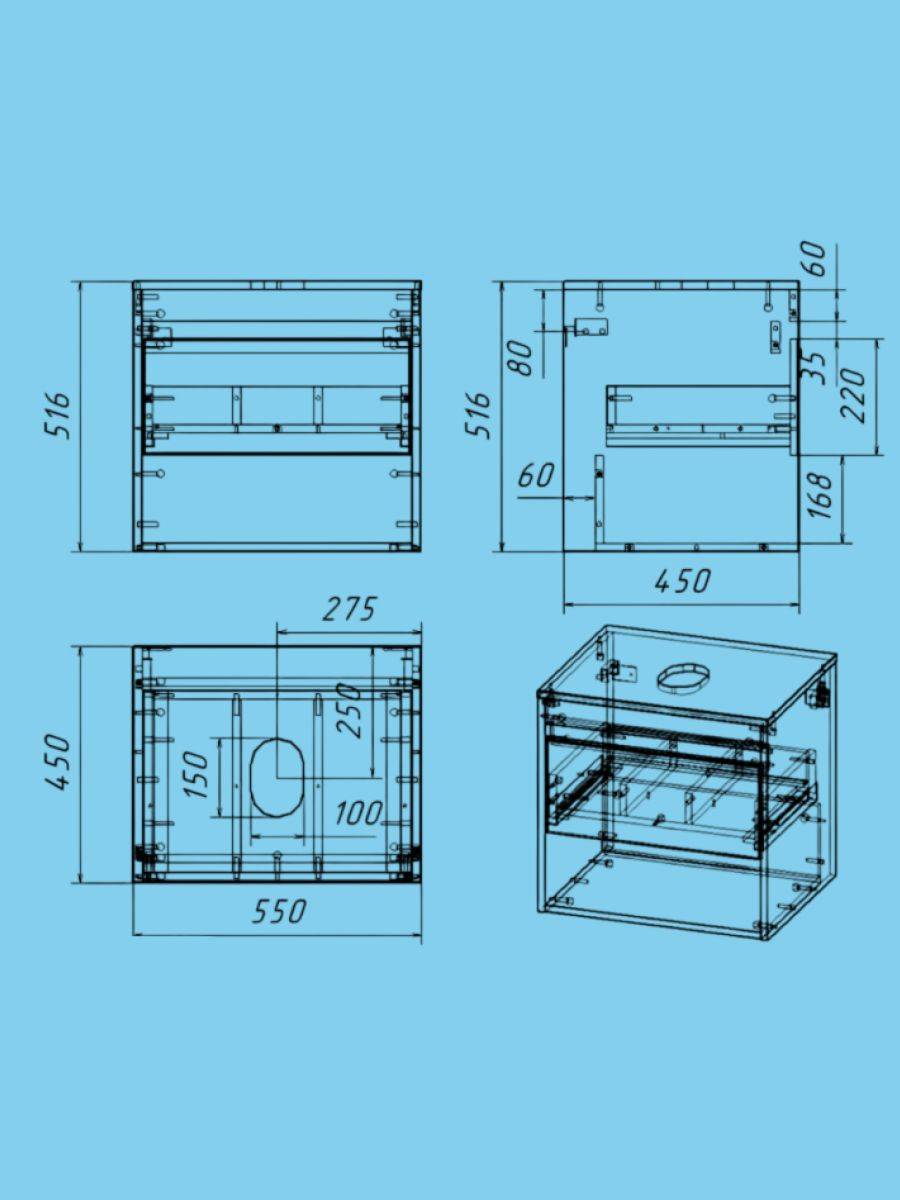 Тумба под раковину Watersense Belinda W00541 белый, дуб, 55 см фото 4