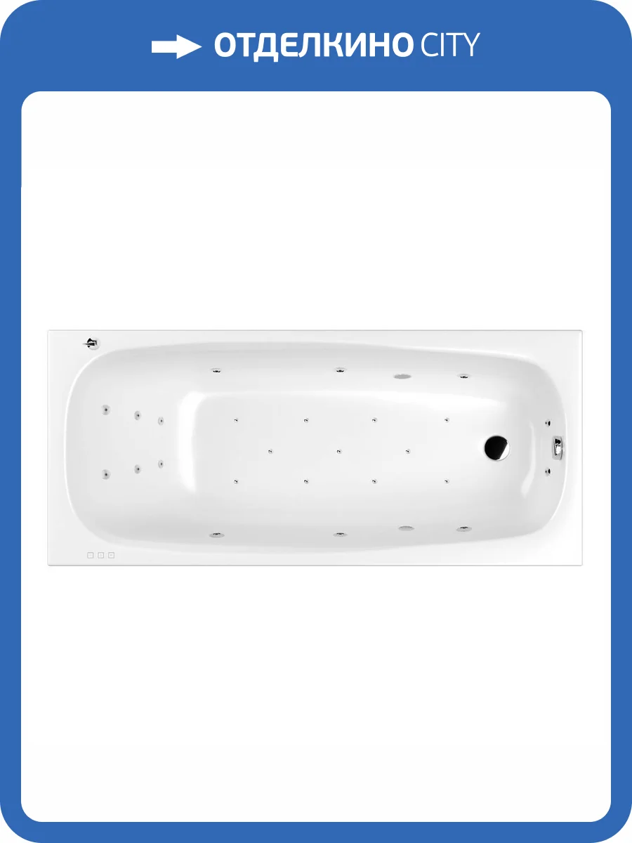 Акриловая ванна WHITECROSS Layla ULTRA 0102.180080.100.ULTRA.CR 180x80 с гидромассажем, форсунки хром фото 11