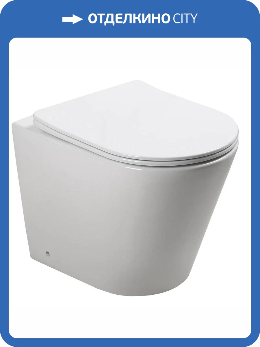 Унитаз приставной SantiLine SL-5020 безободковый, с крышкой-сиденьем микролифт фото 5