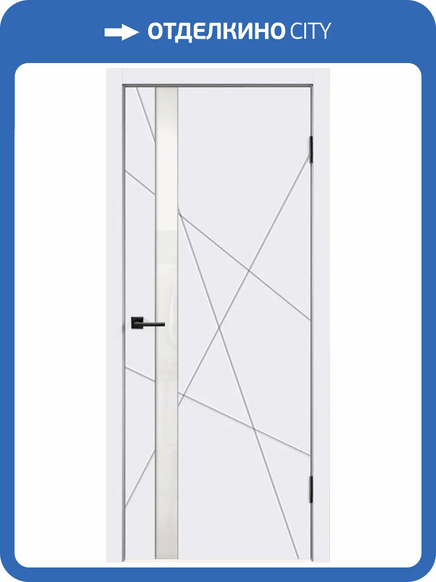 Дверное полотно Эмаль VellDoris SCANDI S Z1 VD1000033 Лакобель белое 600x2000 фото 2