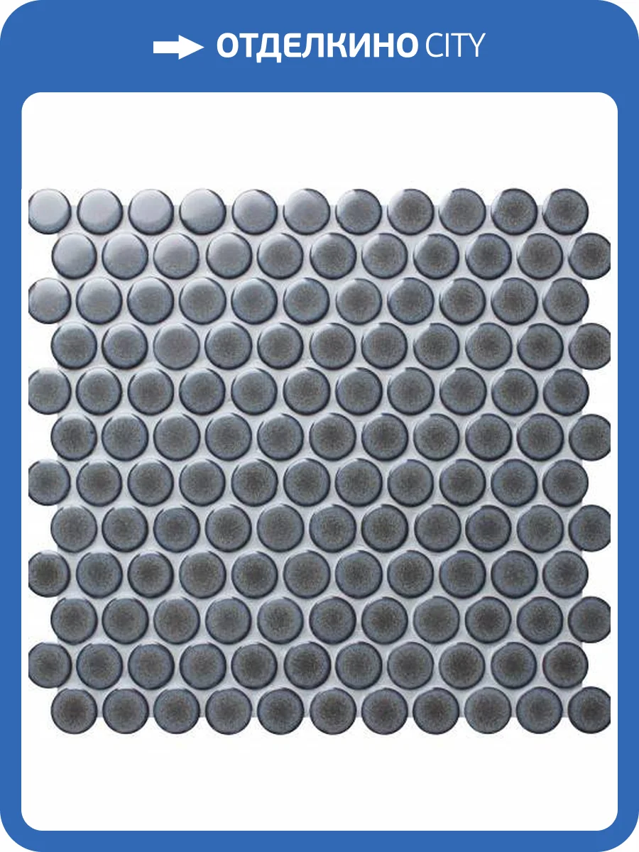 Мозаика Bonaparte Round Blue Gray (2.8x2.8) 31.2x33 фото 5