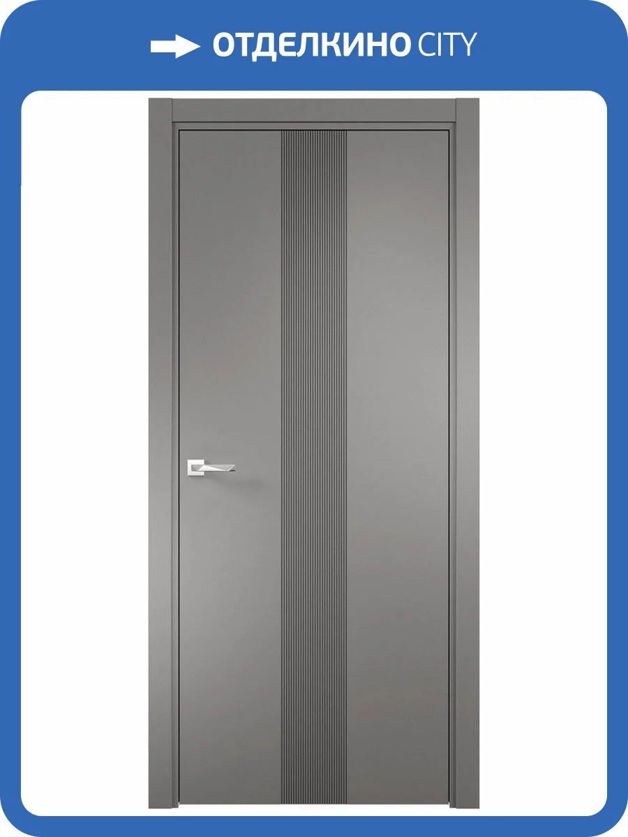 Межкомнатная дверь Verda эмалит Севилья 16, глухая, софт графит 700x2000 фото 2