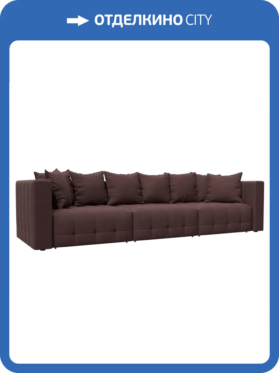 Прямой диван Лига Диванов Лига-052 НПБ Лонг 128792 JOLY 09 бордовый фото 11