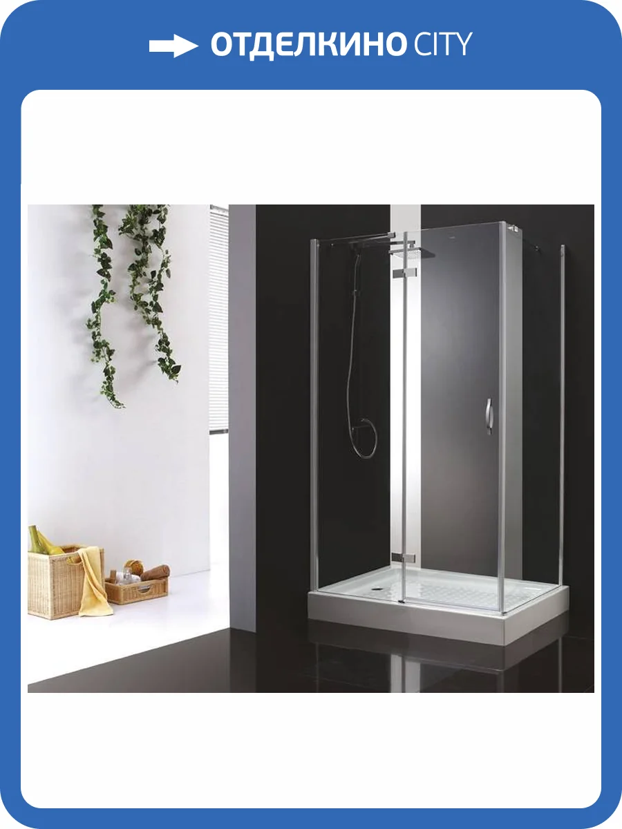 Душевой уголок Cezares BERGAMO-W-AH-1-100/80-C-Cr-L профиль хром, стекло прозрачное, 100x80x195 фото 3