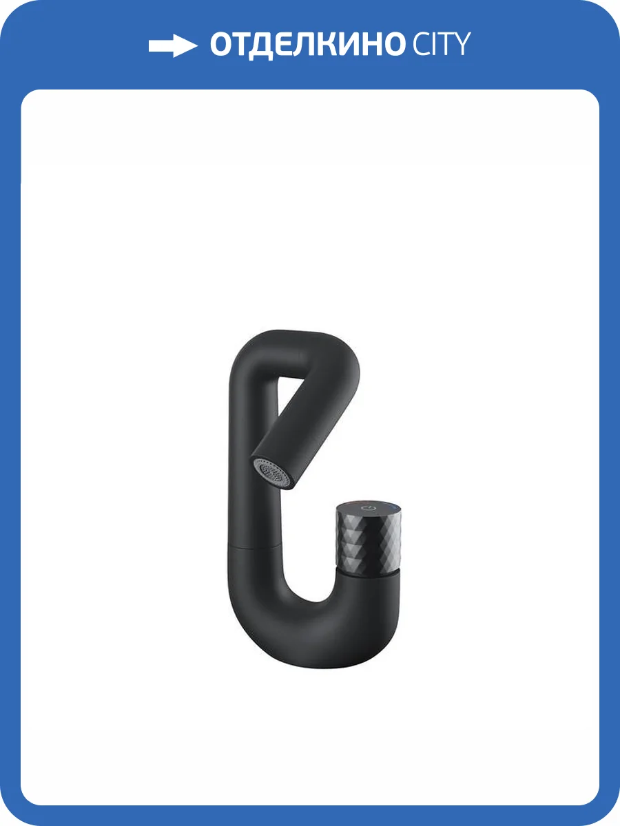 Смеситель для раковины Iddis TWIST TWIBLBTi01 с поворотным изливом, черный матовый фото 6