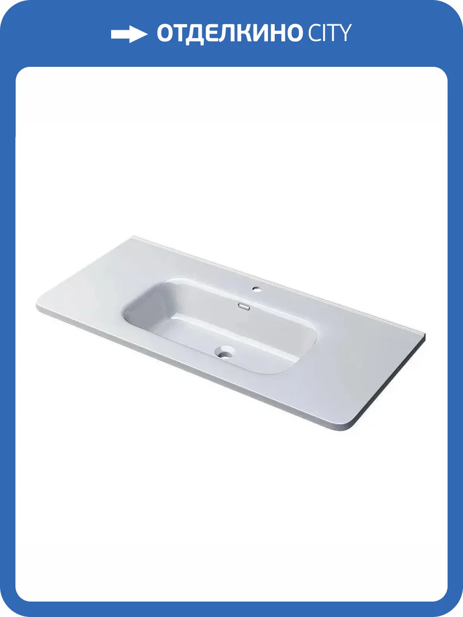 Раковина Uperwood Monica RMonica100wg 100 см, белая глянцевая фото 6