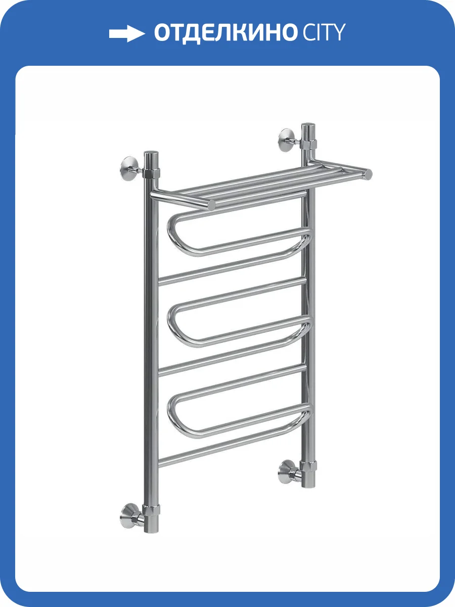 Полотенцесушитель водяной Ника Curve ЛZ ВП 80/50, хром фото 3