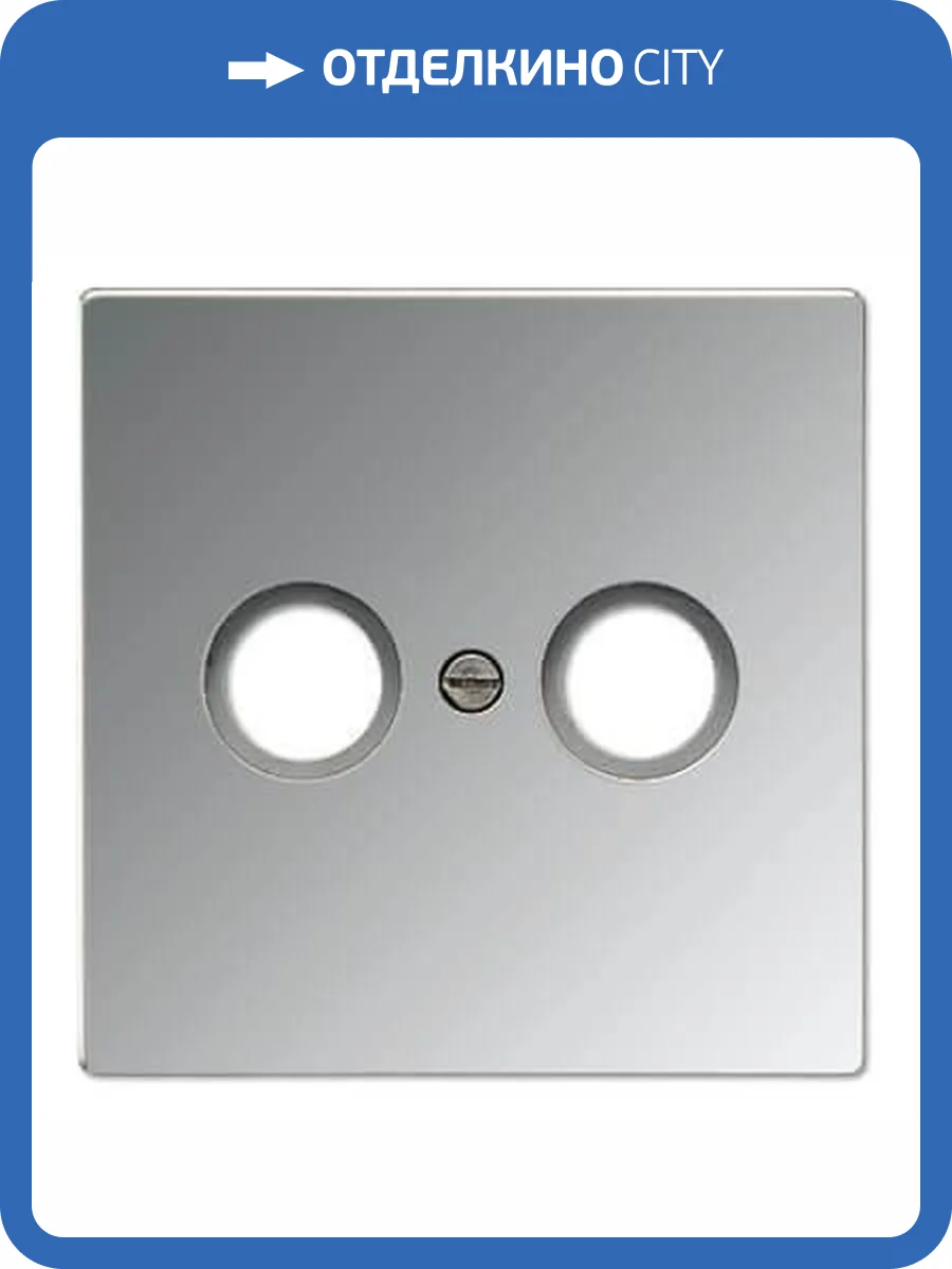 Накладка TV-FM розетки Jung LS 990 блестящий хром GCR2990TV фото 2