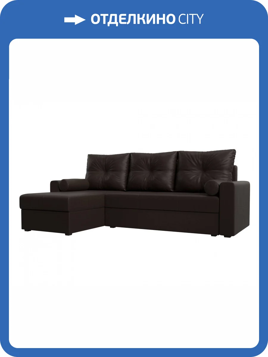 Диван угловой Лига диванов Верона лайт 114078L Коричневый Левый фото 11